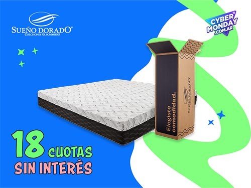 Colchón en Caja 2 Plazas 140 x 190 x 25 Línea Box Prime Sueño Dorado