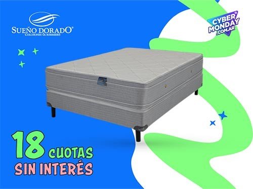 Sommier dos plazas Resortes 130x190 Vasari Sueño dorado