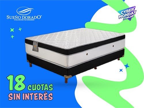 Sommier dos plazas Resortes pocket 140x190 Dubái Sueño dorado