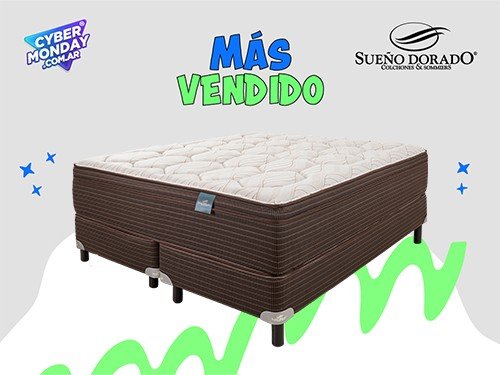 Sommier King híbrido 200 x 200 x 33 Línea Manhattan Sueño Dorado