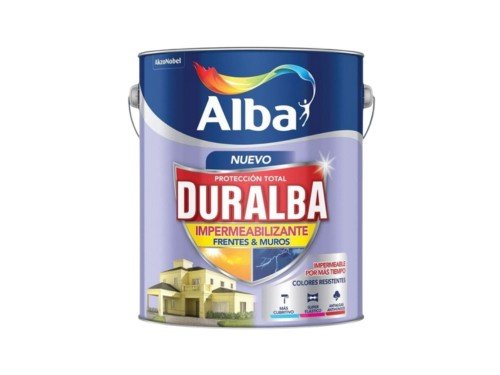 Pintura Latex Impermeabilizante Duralba Frentes y Muros Blanco 20 L