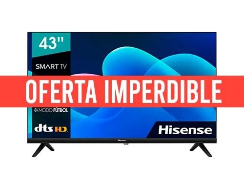 SMART LED TV HISENSE 43" PULGADAS FULL HD 43A42H