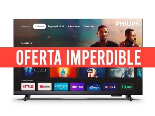 SMART LED GOOGLE TV PHILIPS 32" PULGADAS HD 32PHD6918/77