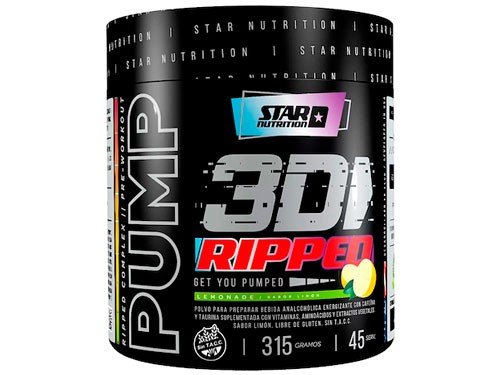 PUMP 3D EVOLUTION RIPPED WORKOUT QUEMADOR 315 GR STAR NUTRITION