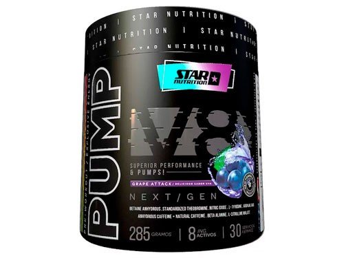 PRE WORKOUT PRE ENTRENO CAFEÍNA TAURINA 285 GR STAR NUTRITION PUMP V8