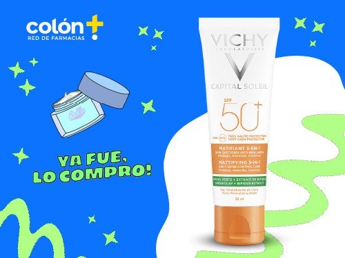 Protector Solar Capital Soleil Matificante 3 en 1 FPS50 x 50ml VICHY