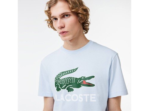 Remera De Hombre Celeste Lacoste