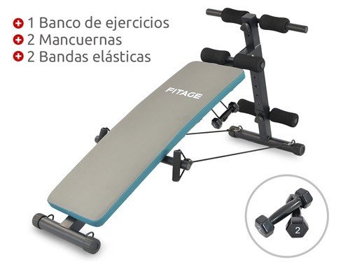 Banco de ejercicios con pesas Fitage Exerwork