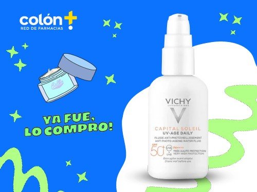 Protector Solar Fluido Antienvejecimiento Capital Soleil FPS50 VICHY