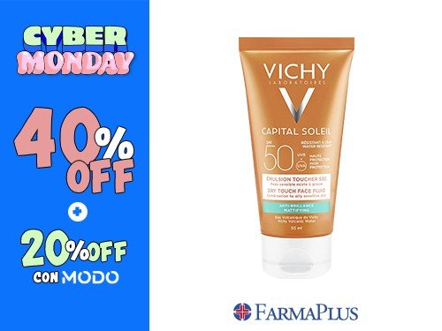 Crema rostro toque seco FPS 50 Idéal Soleil  50ml de Vichy