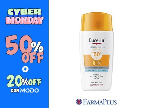 Eucerin Hydro Fluid FPS 50 para todo tipo de piel x 50 ml