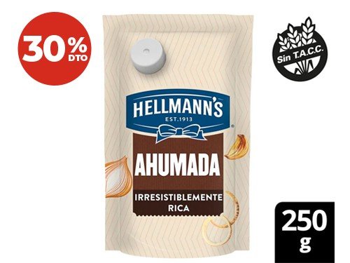 30% Mayonesa Sabor Ahumado Hellmans 250 Gr