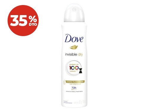 35% Desodorante Aerosol Invisible Dove 150ml