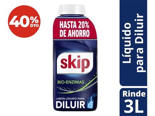 40% Jabón Líquido para Diluir Skip Bio-Enzimas 500 Ml.