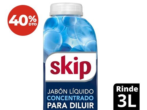 40% Jabón Líquido Concentrado para Diluir Skip Power Oxi 500 Ml.