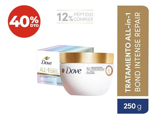 40% Máscara de Tratamiento Bond Intense Repair Dove 250 Gr.