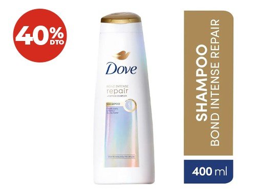 40% Shampoo Bond Intense Repair Dove 400 Ml.