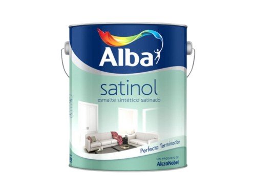 Pintura Esmalte Sintético Satinado Blanco Satinol Alba 0,5 Litro