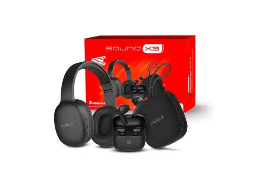 Combo Sound X3: Auriculares In-Ear, Over-Ear y Parlante Portátil