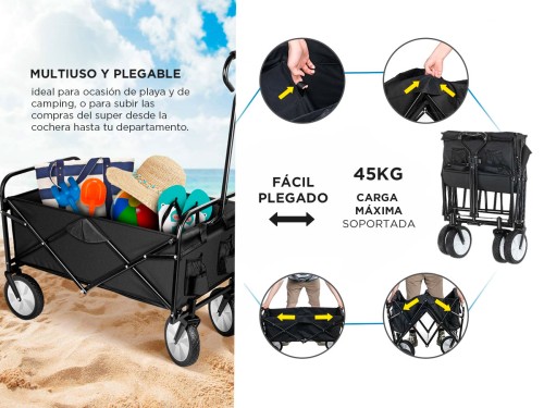 Carrito Plegable Multiuso Gadnic CTB7 Camping Playa