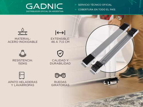 Carrito Extensible Gadnic Para Heladera Lavarropas Freezer