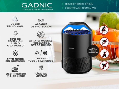 Lámpara Led Gadnic MT2022 Mata Mosquitos Moscas Insectos Silencioso U