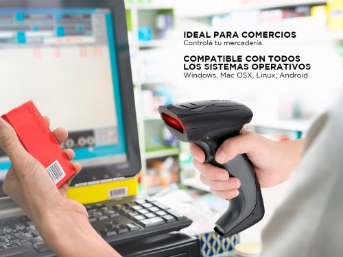 Lector Código de Barras Gadnic 2D USB Lee QR Alta Velocidad de Lectura