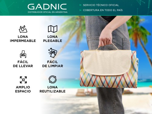 Lona Plegable Gadnic de Playa Picnic o Campo