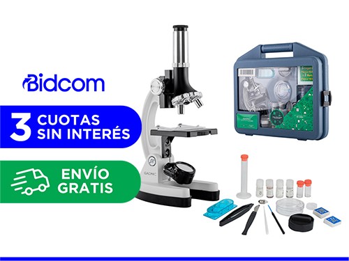 Microscopio Gadnic 1200X Para Niños Kit 18 Piezas