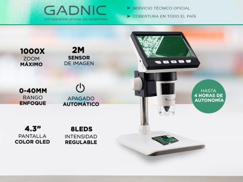 Microscopio Digital Gadnic MI11 1080P 1000X