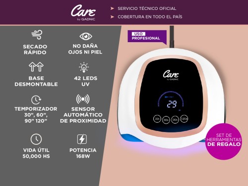 Cabina Para Uñas Gadnic Future V3 168w Uso Profesional Digital y Touch