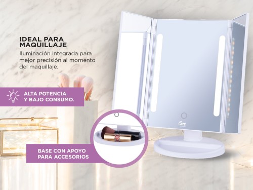 Espejo Maquillaje Tactil Gadnic Luces Led