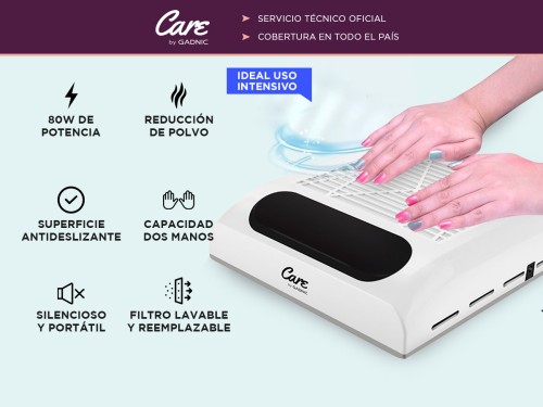 Extractor De Polvo Para Uñas Care By Gadnic VaccBeast 80w Uso Profesio