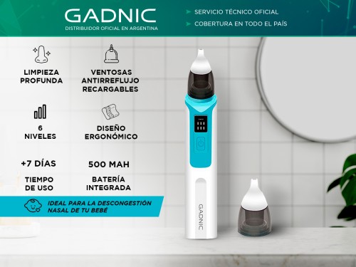 Aspirador Nasal Gadnic Eléctrico Automático Silencioso