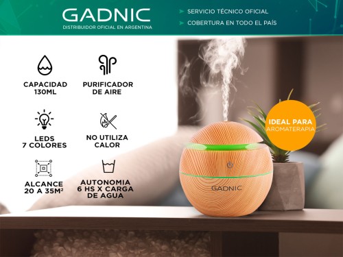 Difusor Gadnic Humidificador Aromatizante para Aceites 130mL Bamboo