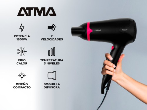 Secador de pelo Atma 2 Velocidades FrioCalor