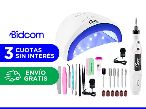 Kit Para Uñas Gadnic Torno T102 + Cabina UV Ledsun 48w Uso Profesional