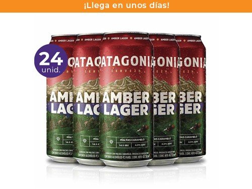 Pack: 24 Patagonia Amber Lager 473ml