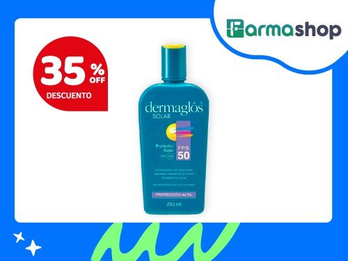 DERMAGLOS EMULSIÓN RESISTENTE AL AGUA FPS 50 X 250 ml