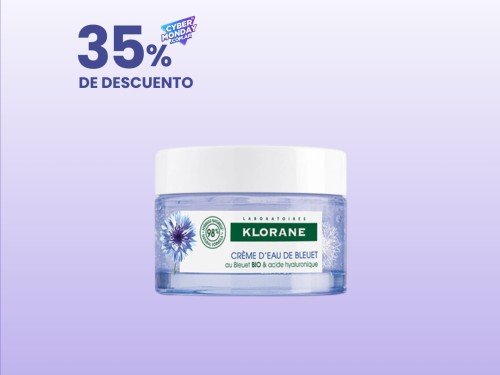 Gel Crema Facial Bleuet Con Ácido Hialurónico Klorane X50Ml