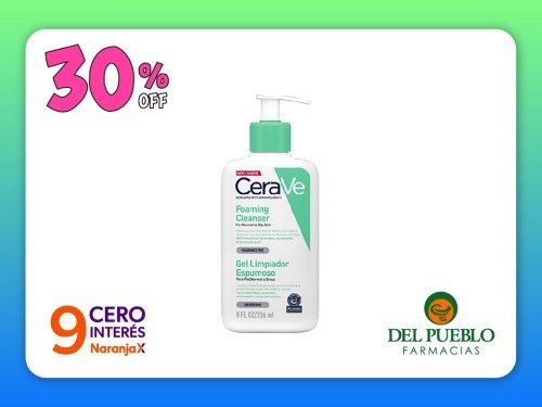 Gel Limpiador Espumoso CeraVe para Piel Normal a Grasa x 236 ml       