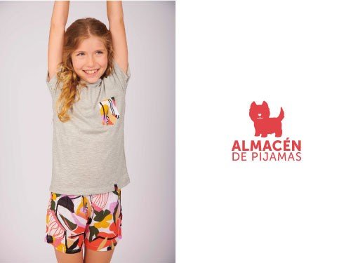 Conjunto Pijama Kids Flores Short y Manga Corta | Almacén de pijamas