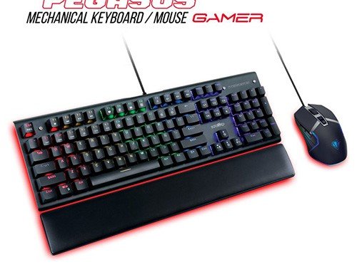 Kit Gamer Teclado Mecanico + Mouse Optico Level Up Pegasus