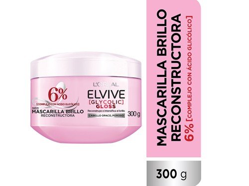 Mascarilla Elvive Glycolic Gloss 300gr