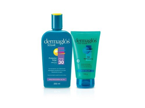 Dermaglos Solar FPS30 Emulsión 250ml + Post Solar 150g