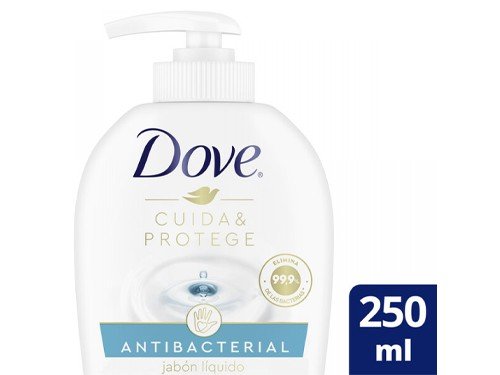 Jabón Líquido Dove Antibacterial Cuida & Protege 250ml