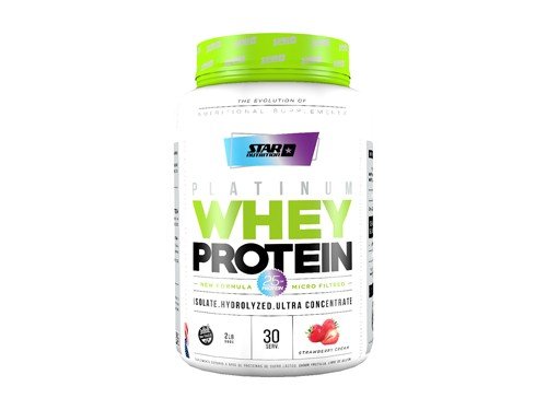 Suplemento Star Nutrition Platinum Whey Protein 2 Lb Frutilla