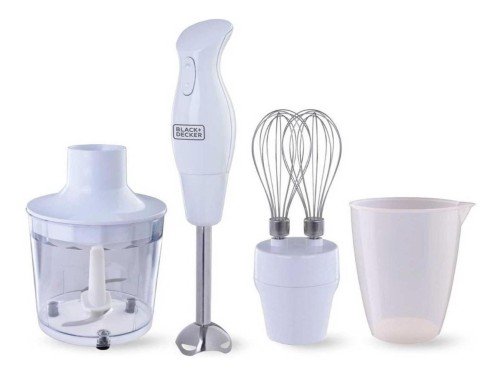 Mixer Licuadora De Mano Black & Decker 500w 2 Vel Accesorios