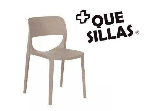 Silla de comedor jardin moderna apilable plastico Smile