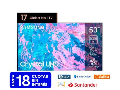 Smart Tv 50  4k Uhd Un50cu7000. Samsung